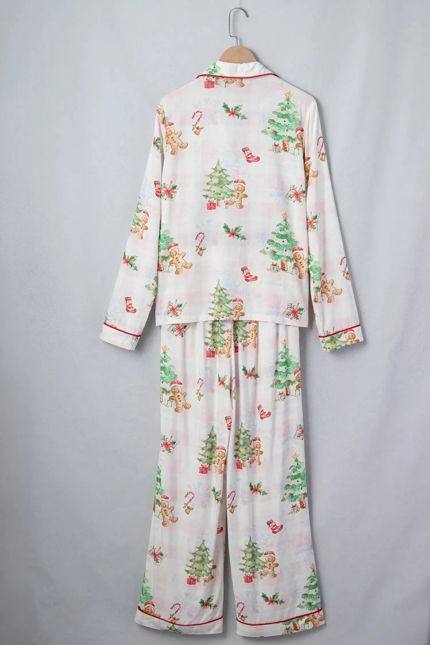 Long Sleeve 2-Piece Lounge Set — Festive Gingerbread Print sold by Beagle Boutique product image thumbnail 5