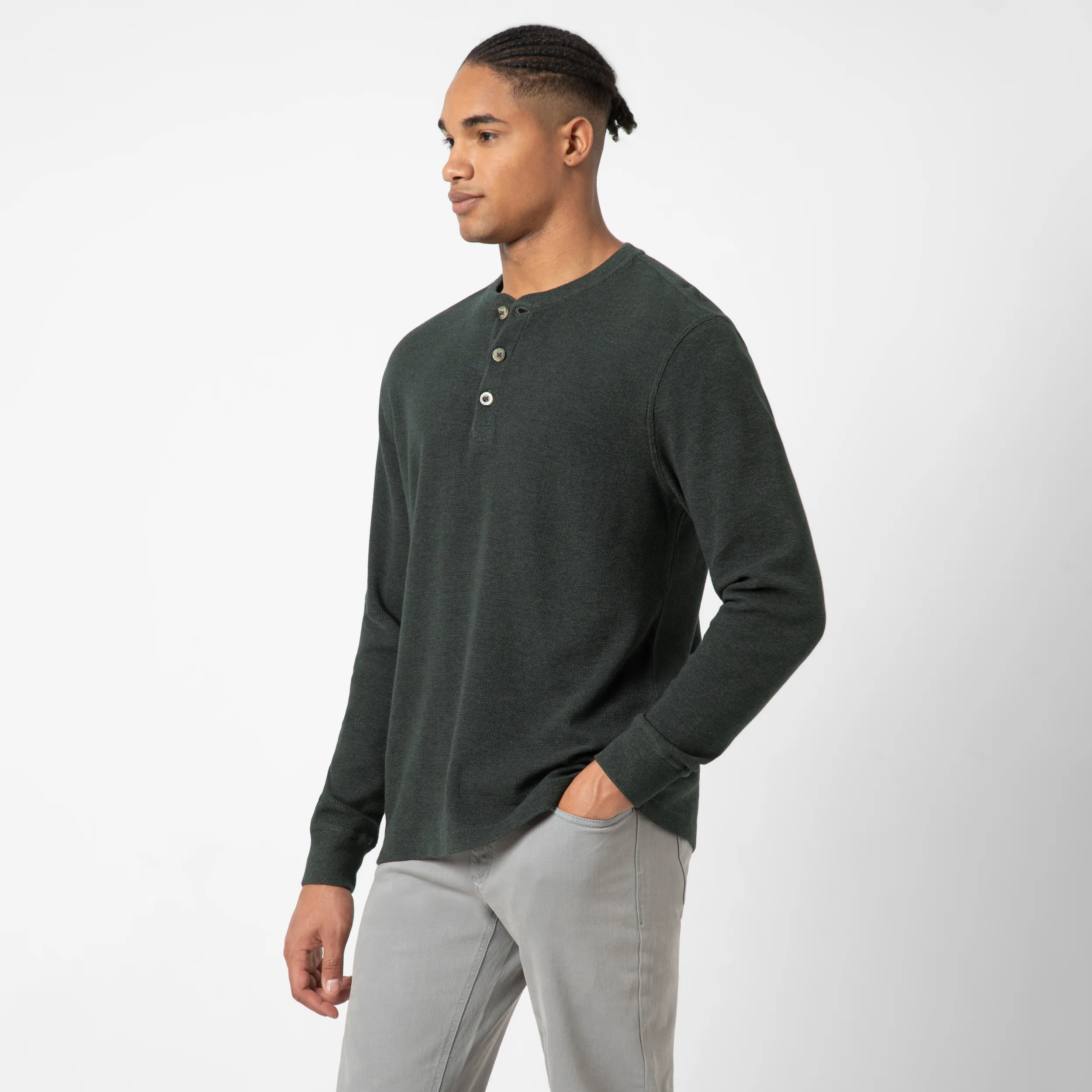 Waffle Knit Henley sold by Bearbottom Clothing product image thumbnail 2