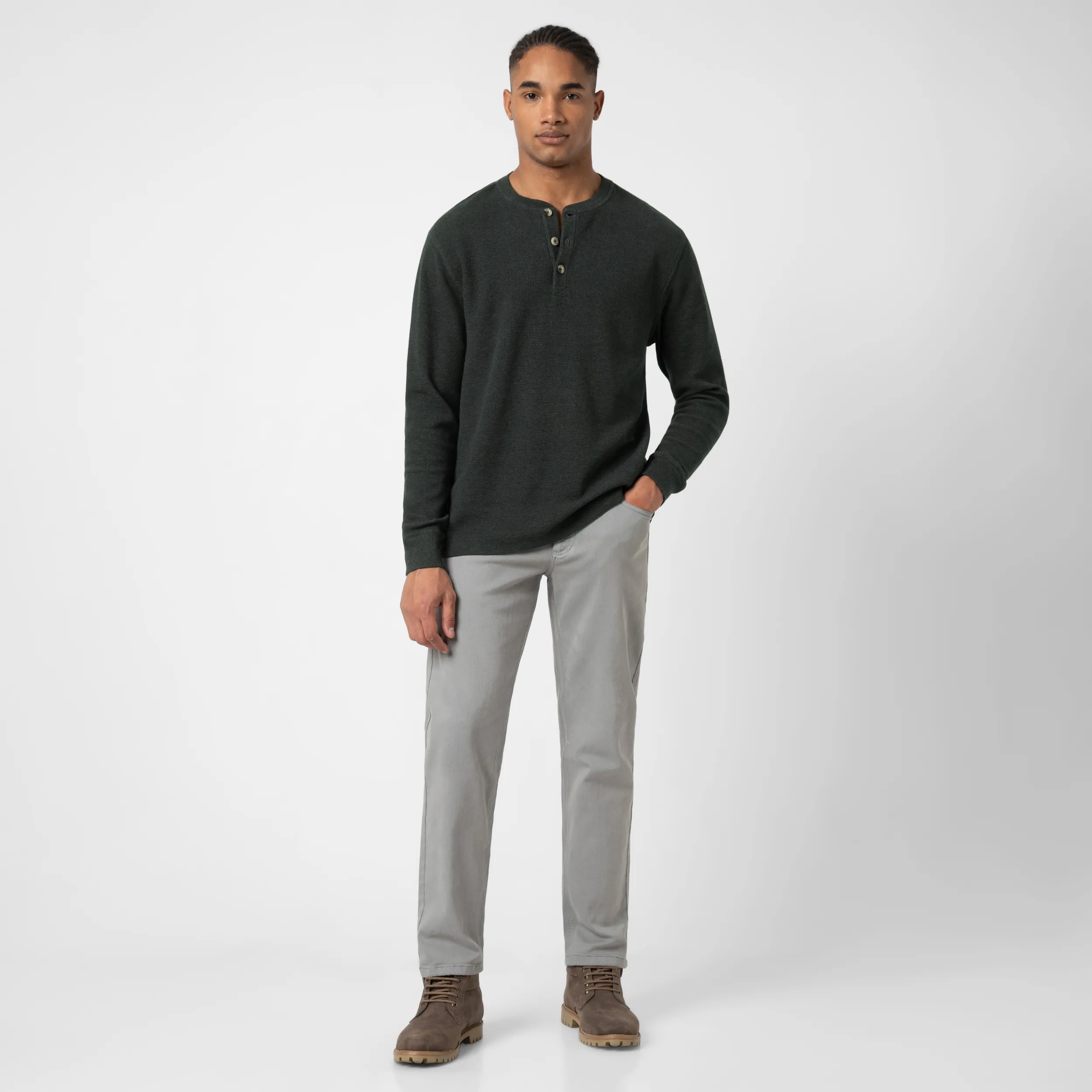 Waffle Knit Henley sold by Bearbottom Clothing product image thumbnail 4