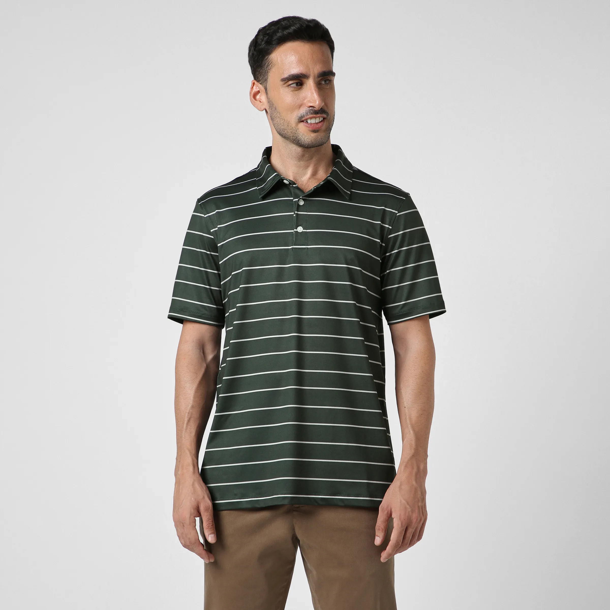 Performance Stripe Polo sold by Bearbottom Clothing
