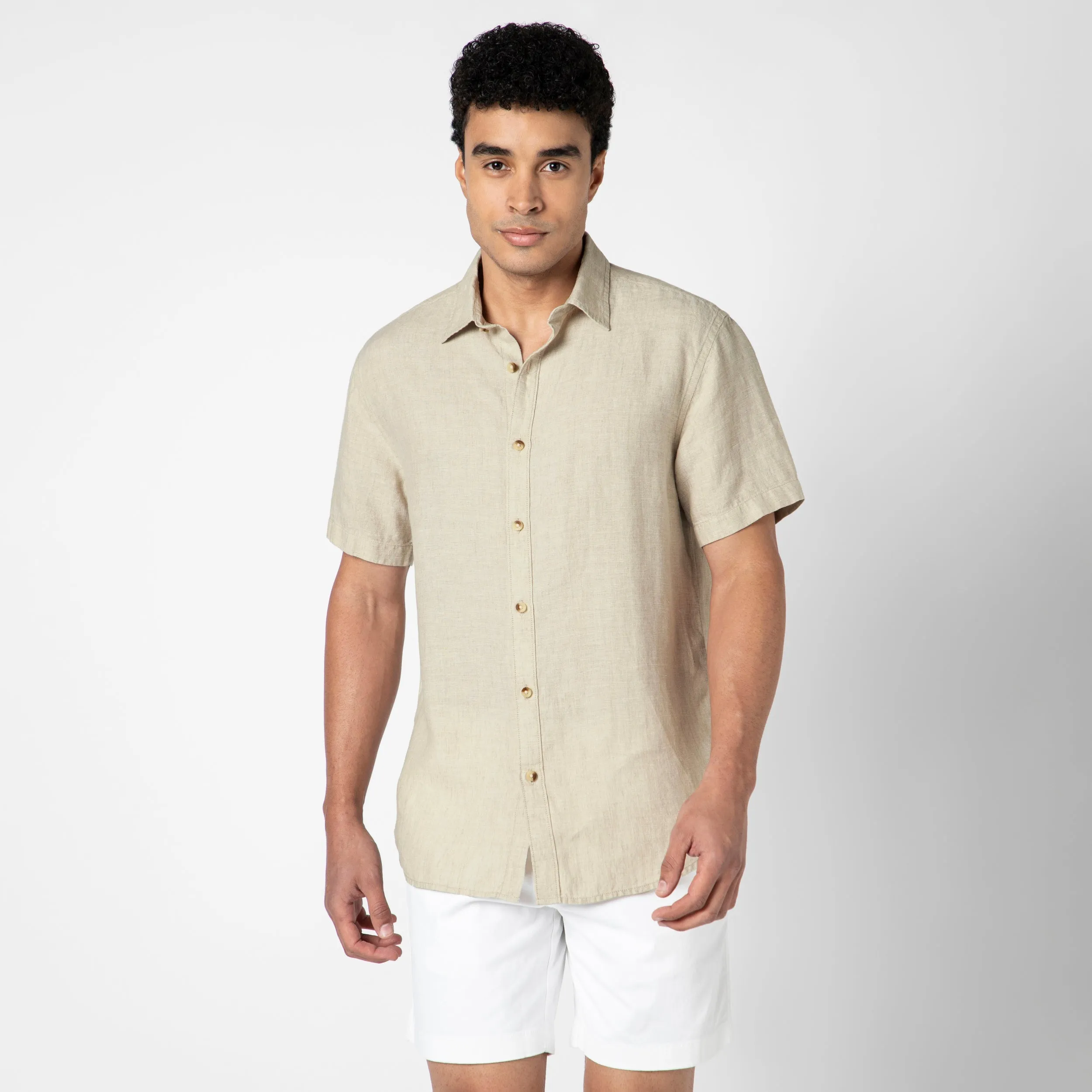 Linen Short Sleeve Shirt sold by Bearbottom Clothing