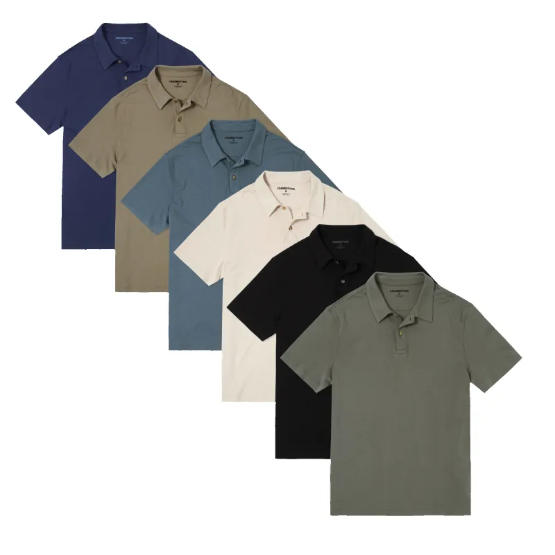 Midweight Supima Polo Bundle made by Bearbottom Clothing
