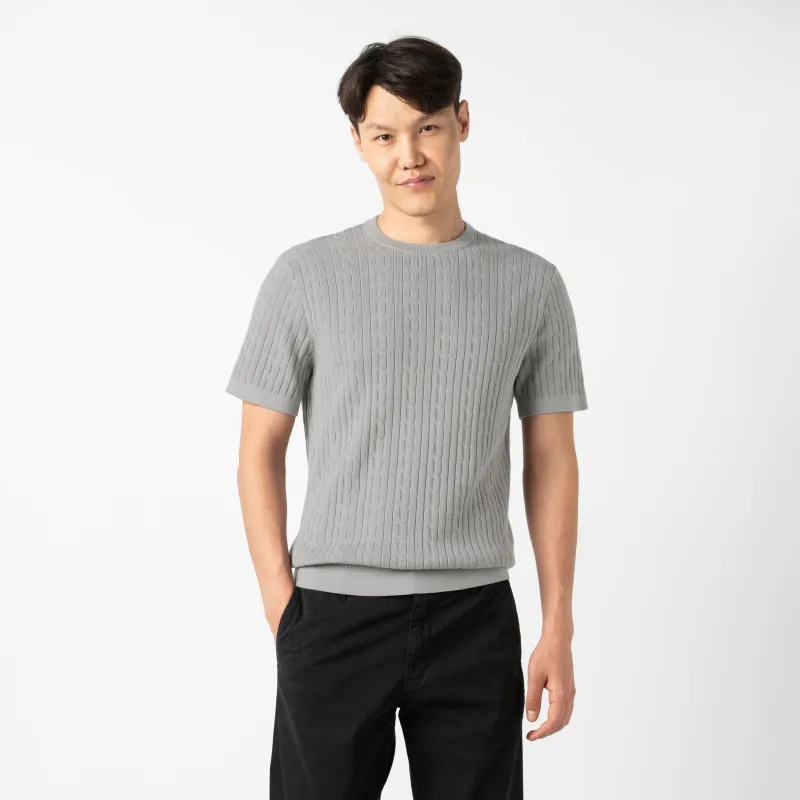 Cable Stitch Sweater Crewneck made by Bearbottom Clothing