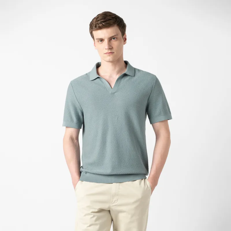 Diamond Knit Sweater Polo made by Bearbottom Clothing