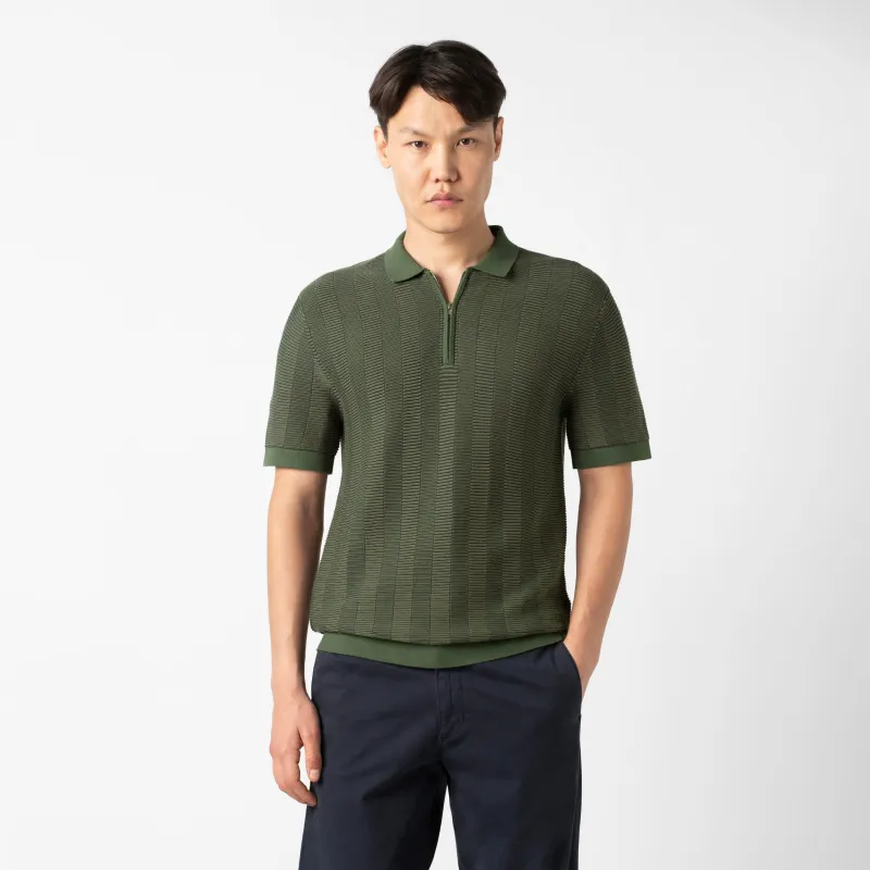 Zip Sweater Polo made by Bearbottom Clothing