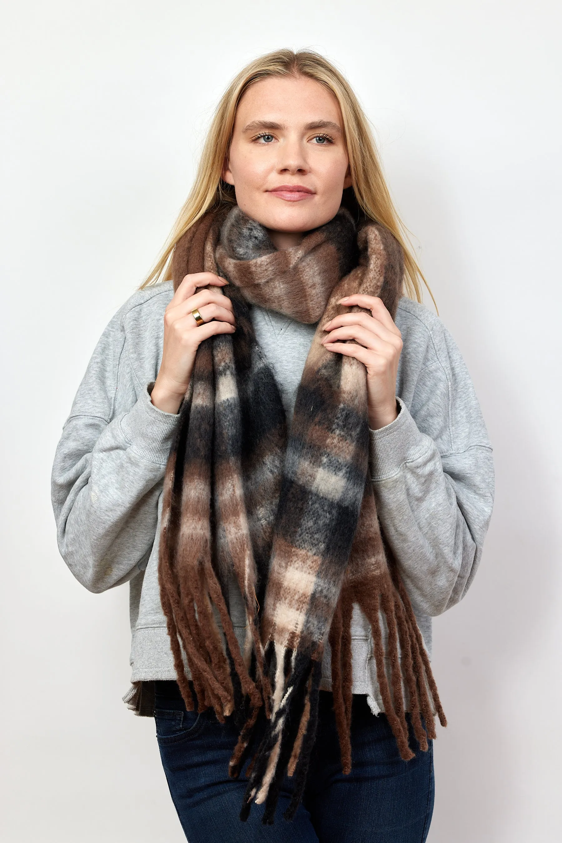 Cozy Plaid Scarf sold by Hat Attack product image thumbnail 3