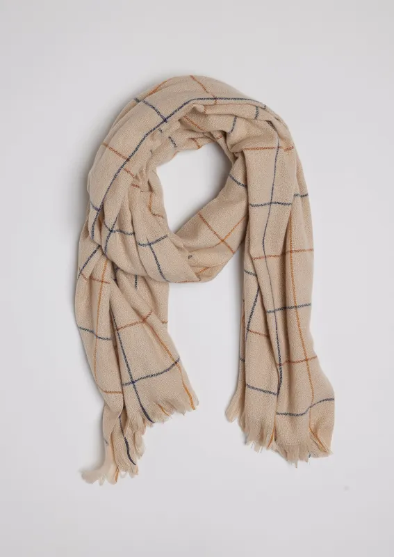 Hudson Windowpane Scarf made by Hat Attack