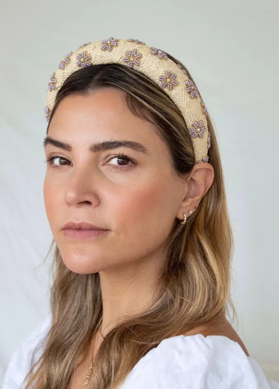 Hat Attack x Kapsule Fleur Headband- Lavender sold by Hat Attack