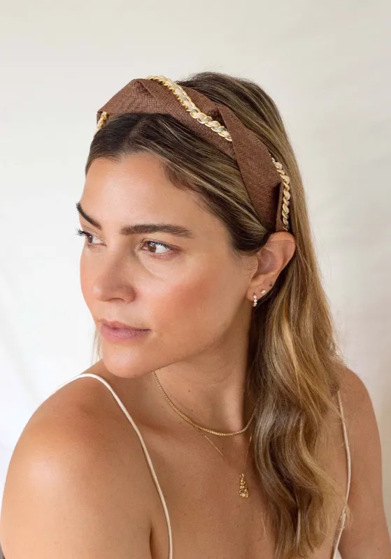 Hat Attack x Kapsule Carmela Headband- Coffee sold by Hat Attack