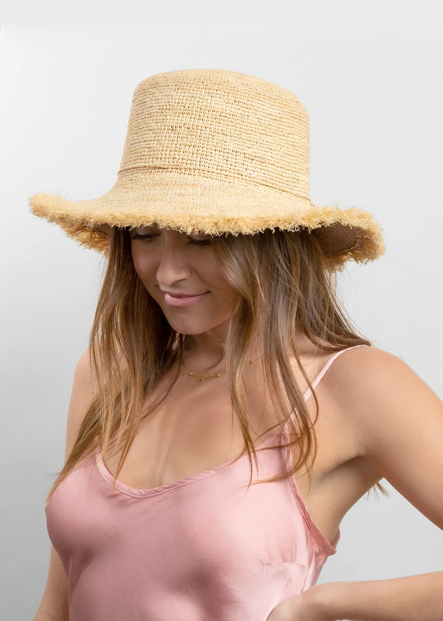 Packable Raffia Bucket Hat sold by Hat Attack product image thumbnail 3