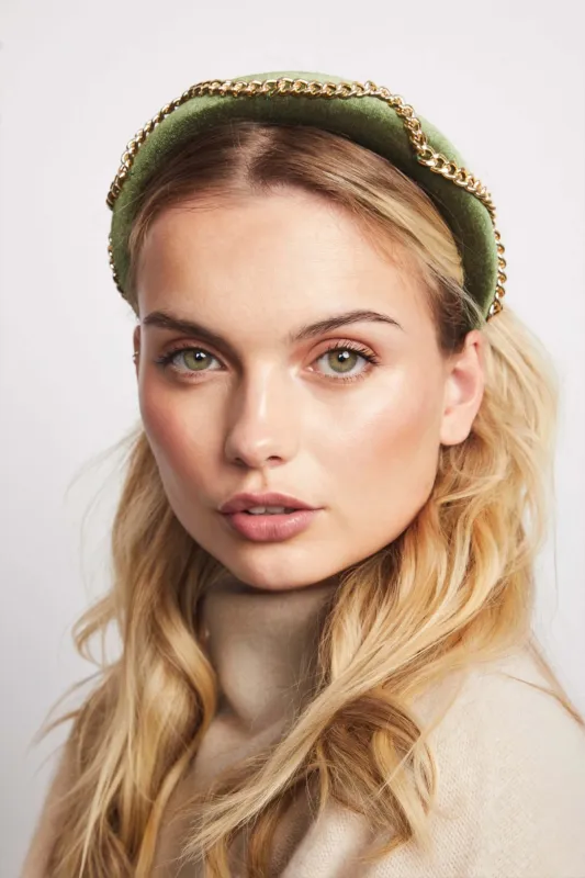 Hat Attack x Kapsule Billie Headband- Olive made by Hat Attack