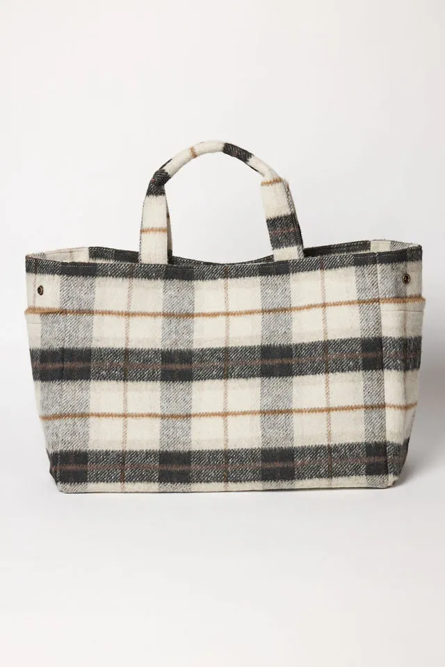 Plaid Airplane Tote sold by Hat Attack