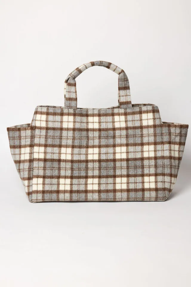 Plaid Airplane Tote sold by Hat Attack product image thumbnail 5