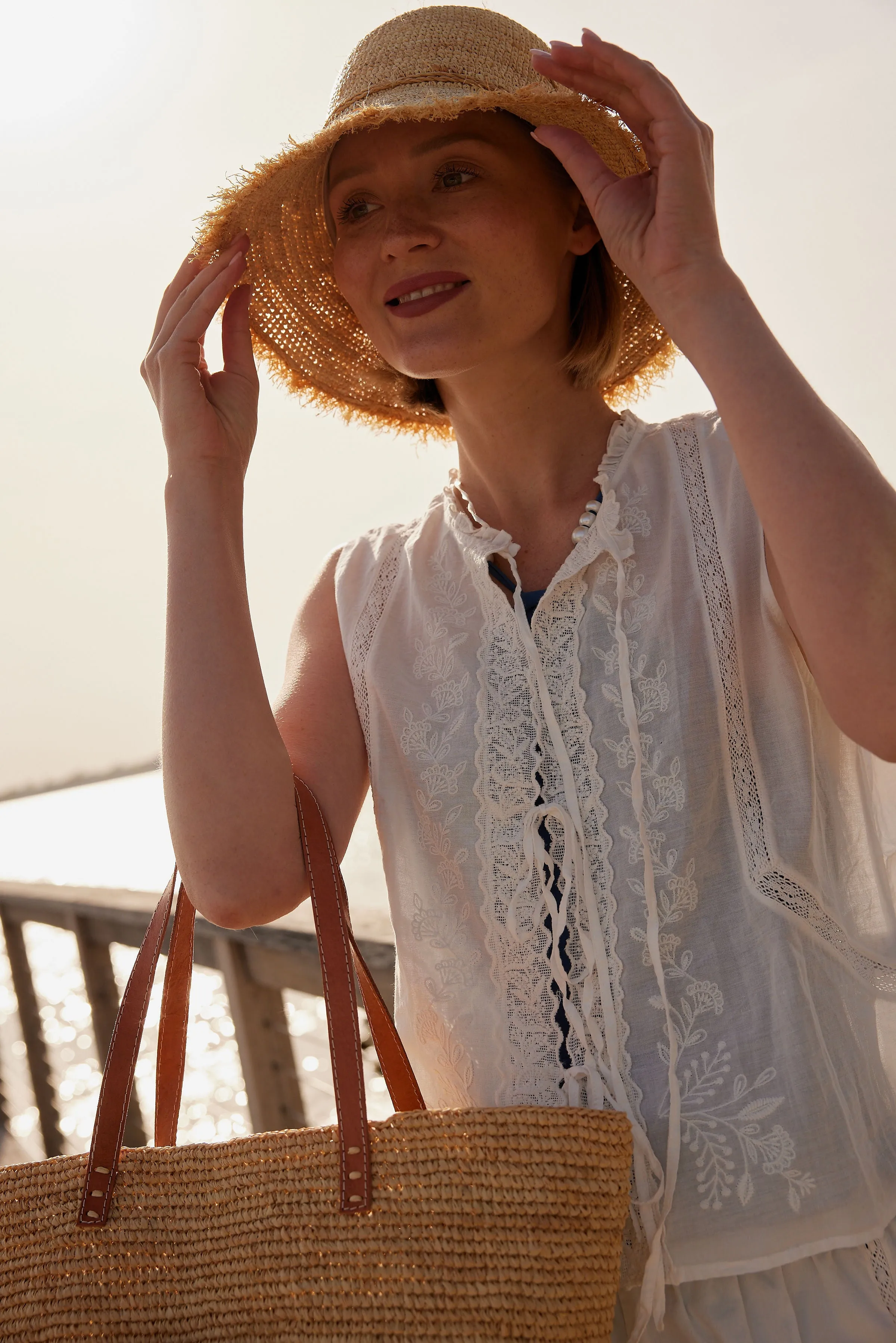 Packable Raffia Bucket Hat sold by Hat Attack product image thumbnail 5
