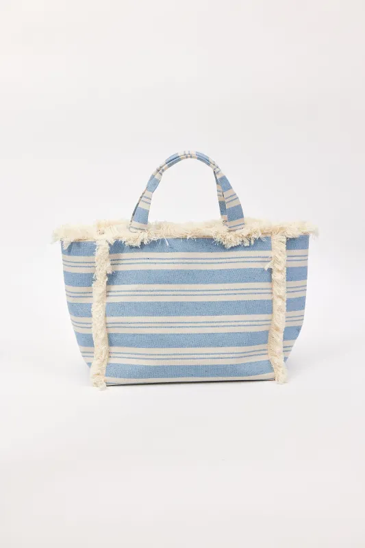 Striped Canvas Beachy Tote sold by Hat Attack