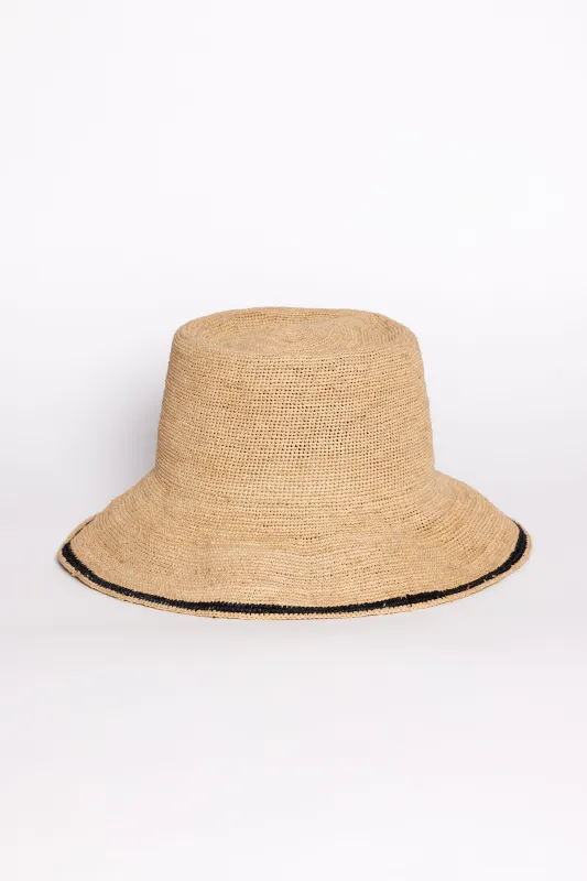 Stripe Modern Crochet Bucket sold by Hat Attack