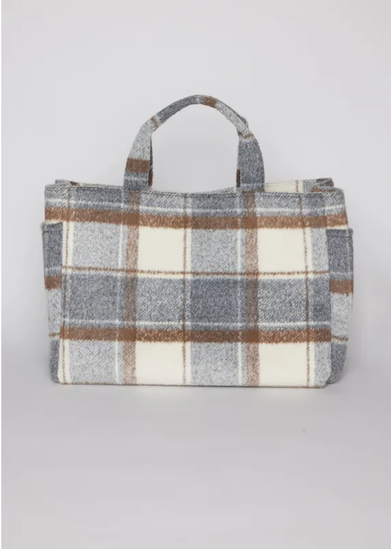 Plaid Airplane Tote made by Hat Attack