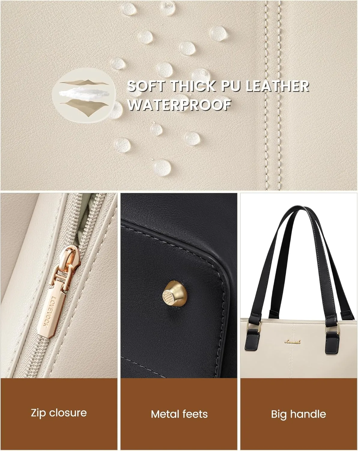 2Pcs Laptop Tote Bag, 15.6" sold by LOVEVOOK product image thumbnail 5