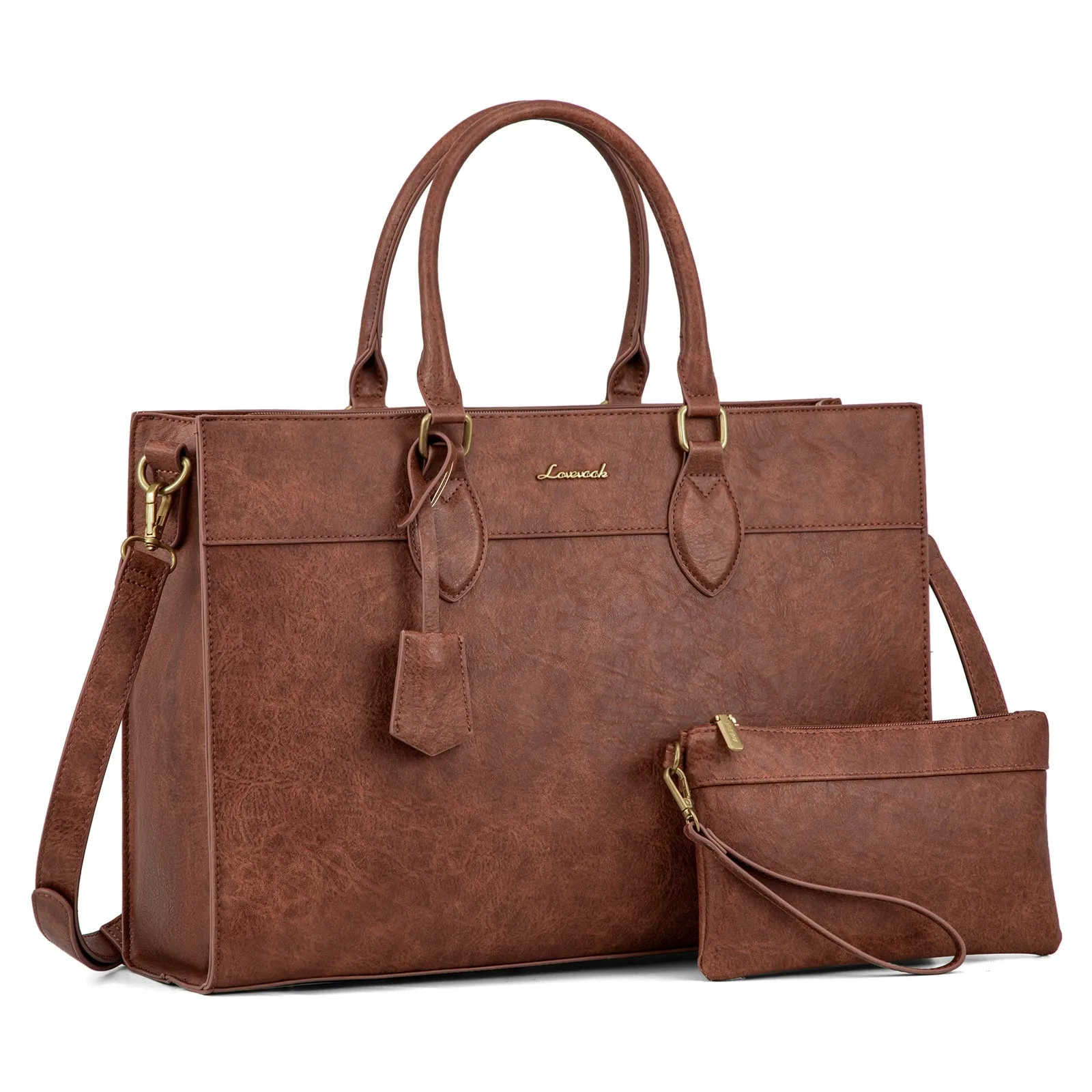 2Pcs Leather Computer Bag, 15.6" 17.3" sold by LOVEVOOK product image thumbnail 3