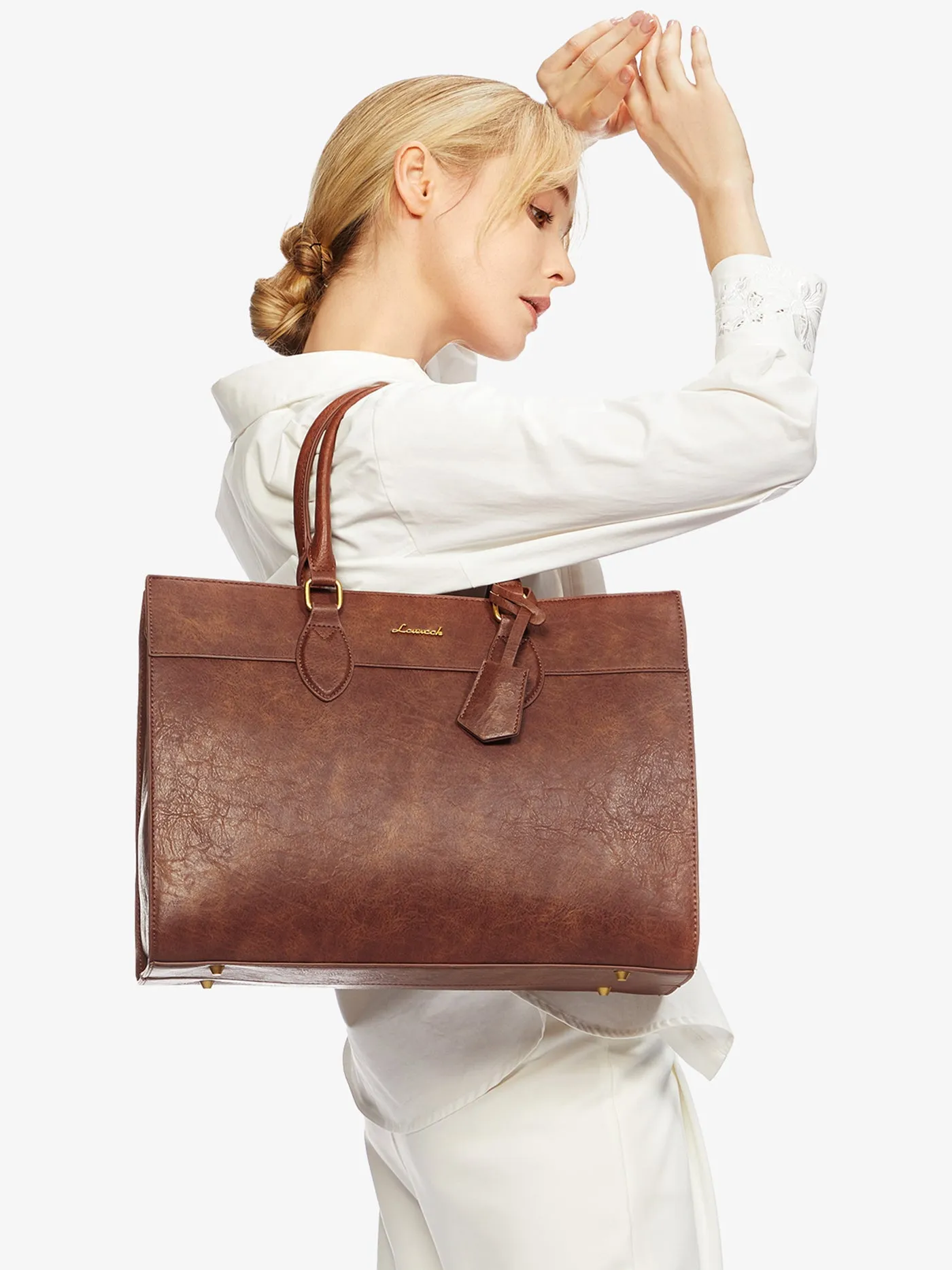 2Pcs Leather Computer Bag, 15.6" 17.3" sold by LOVEVOOK product image thumbnail 2