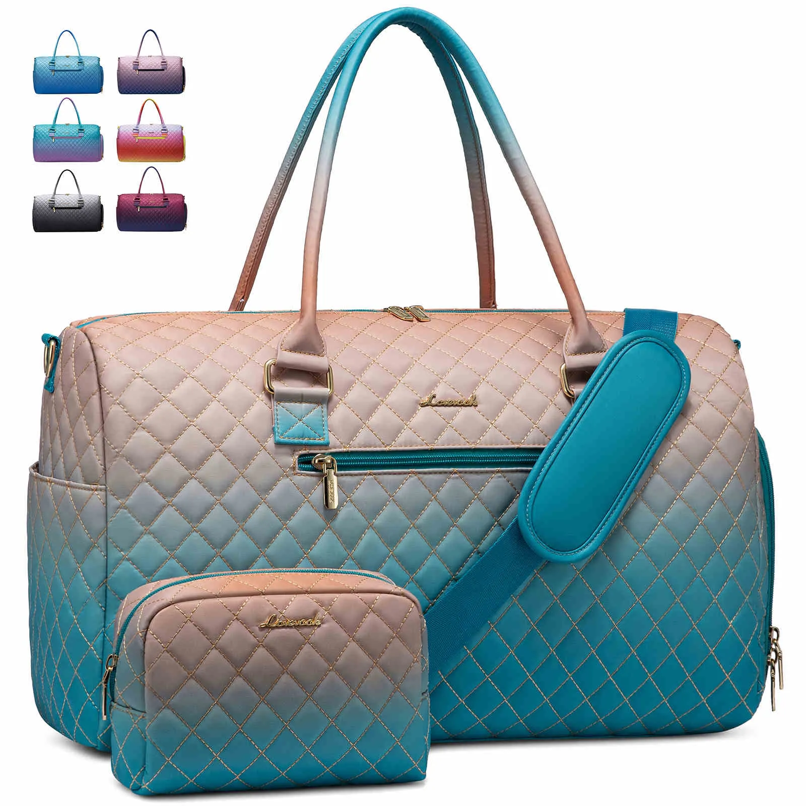 2Pcs Gradient Colors Gym Duffel Bag sold by LOVEVOOK product image thumbnail 3