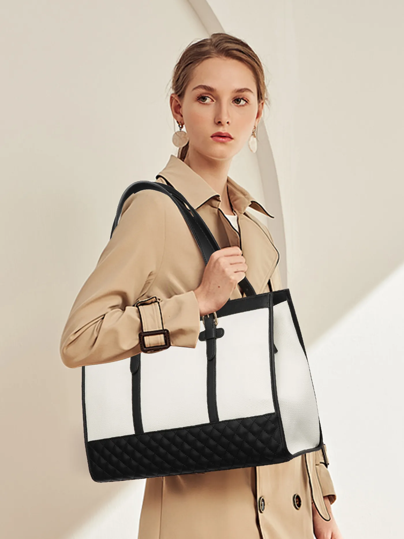 2Pcs Canvas Laptop Tote Bag, 15.6" sold by LOVEVOOK product image thumbnail 2