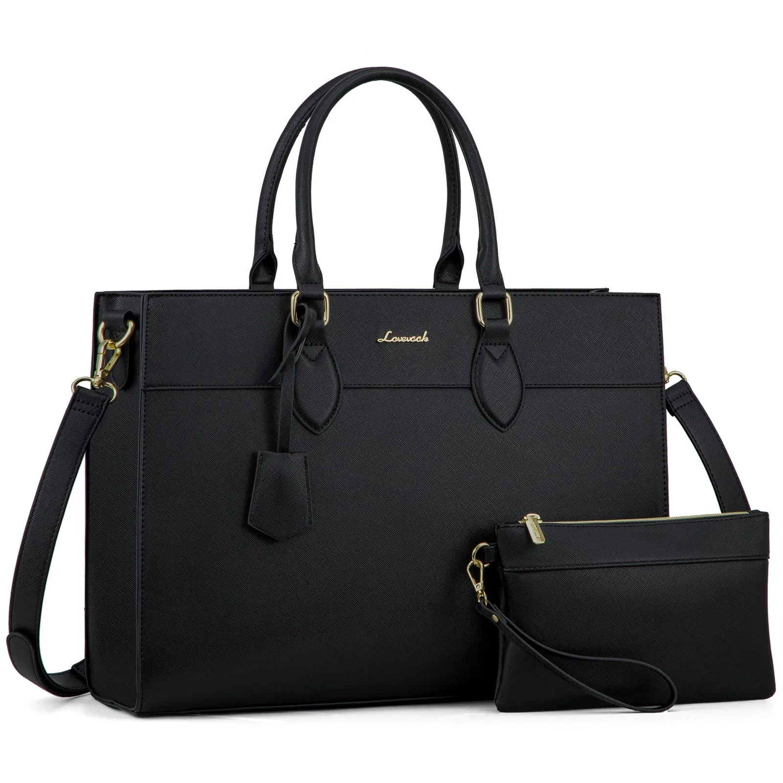 2Pcs Leather Computer Bag, 15.6" 17.3" sold by LOVEVOOK product image thumbnail 4