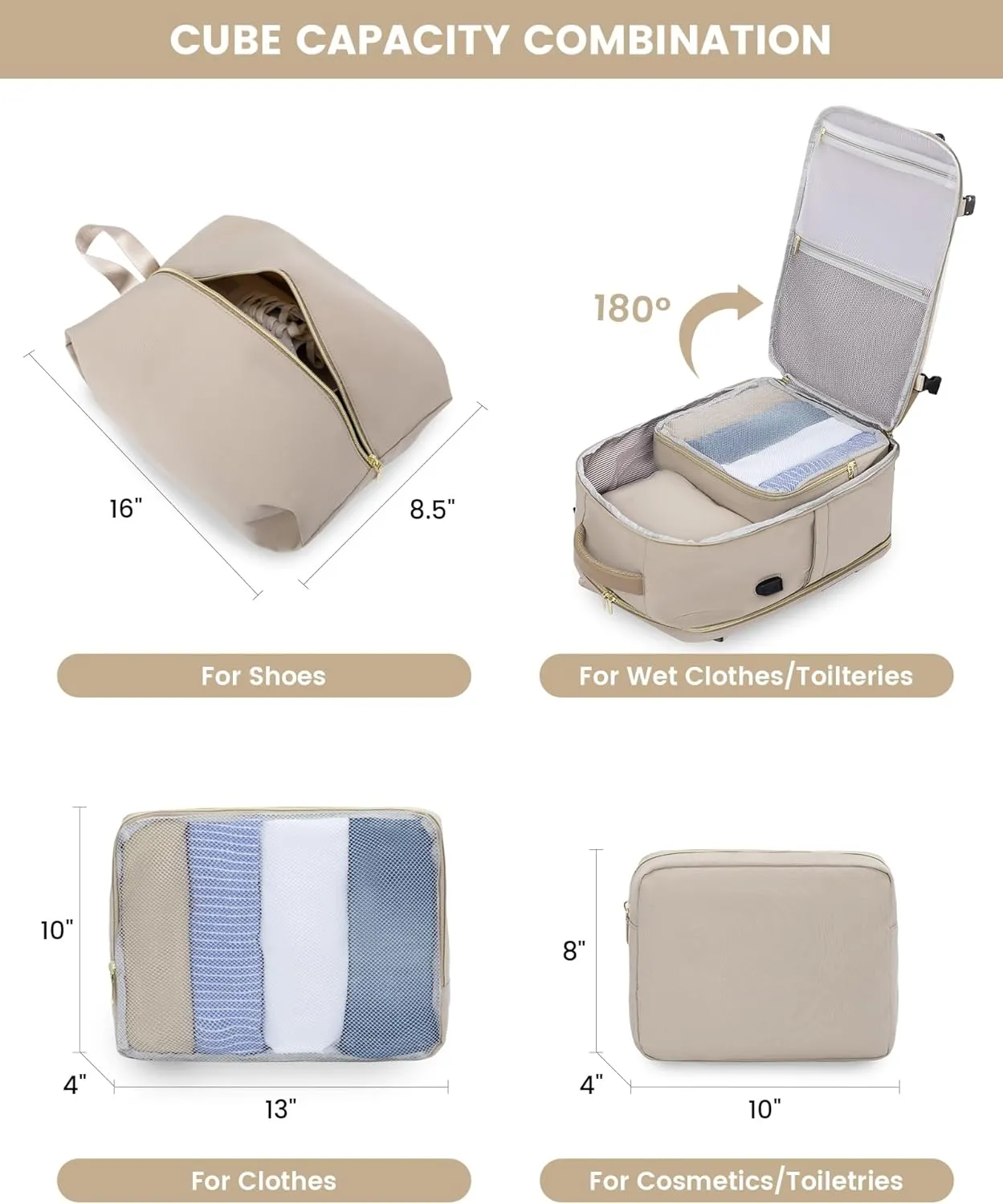 4Pcs Large Travel Backpack, 40L/50L sold by LOVEVOOK product image thumbnail 4