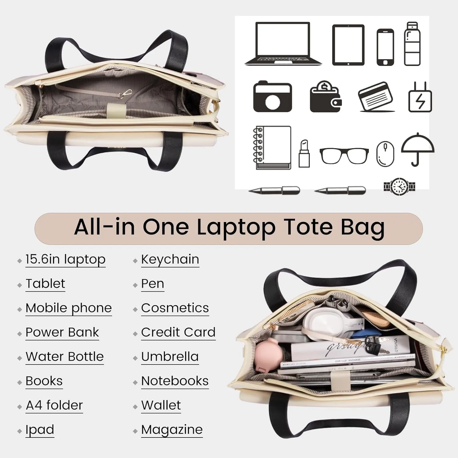 2Pcs Laptop Bag - Urban 3, 15.6" sold by LOVEVOOK product image thumbnail 4