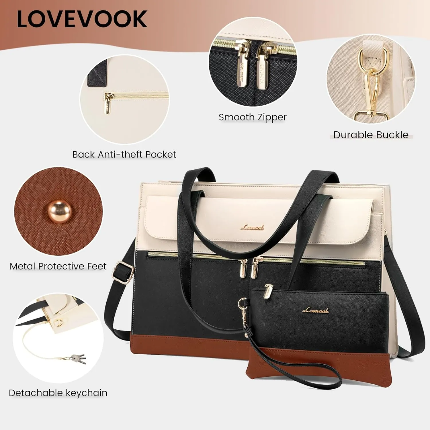 2Pcs Laptop Bag - Urban 3, 15.6" sold by LOVEVOOK product image thumbnail 5
