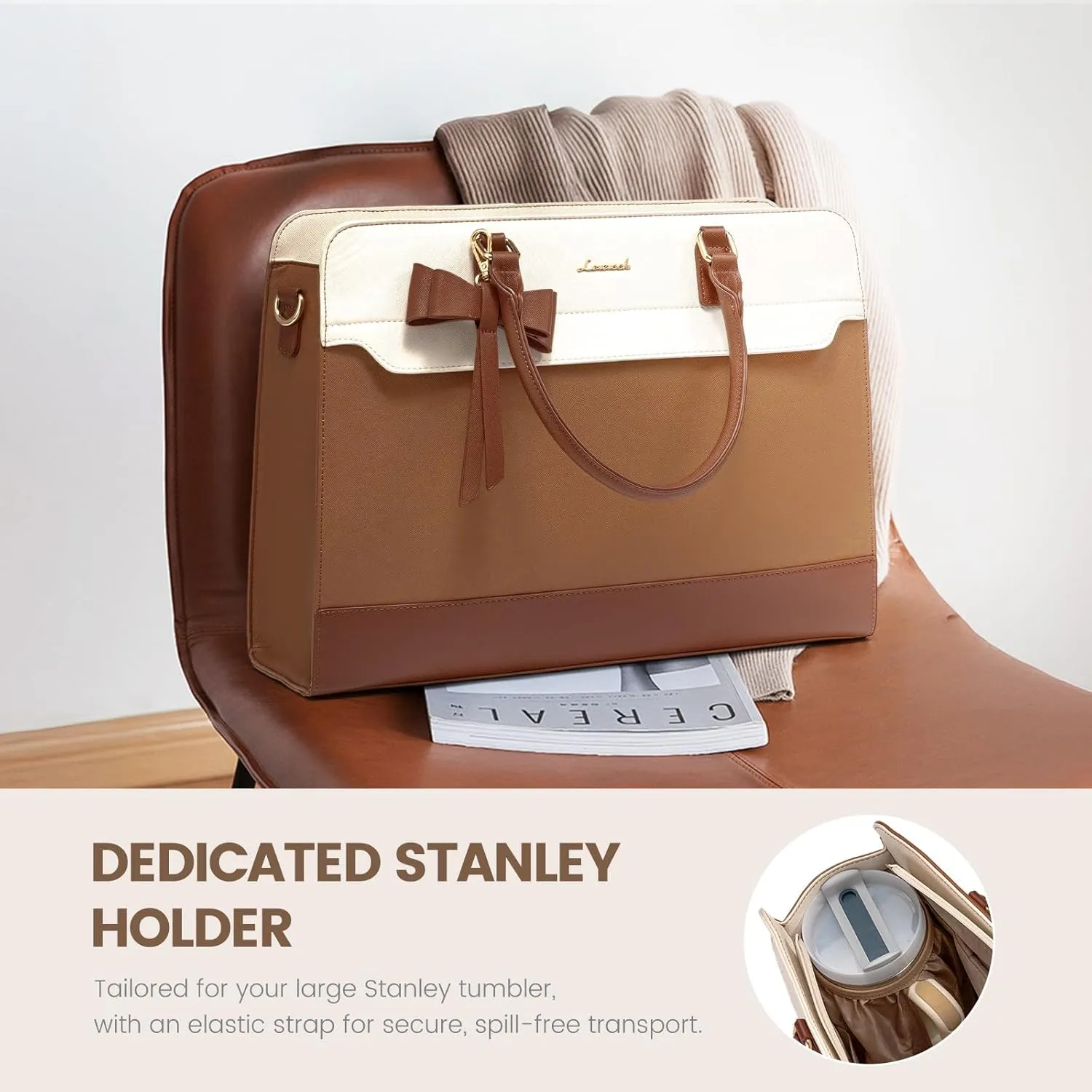 2Pcs Laptop Tote Bag, 15.6" sold by LOVEVOOK product image thumbnail 3