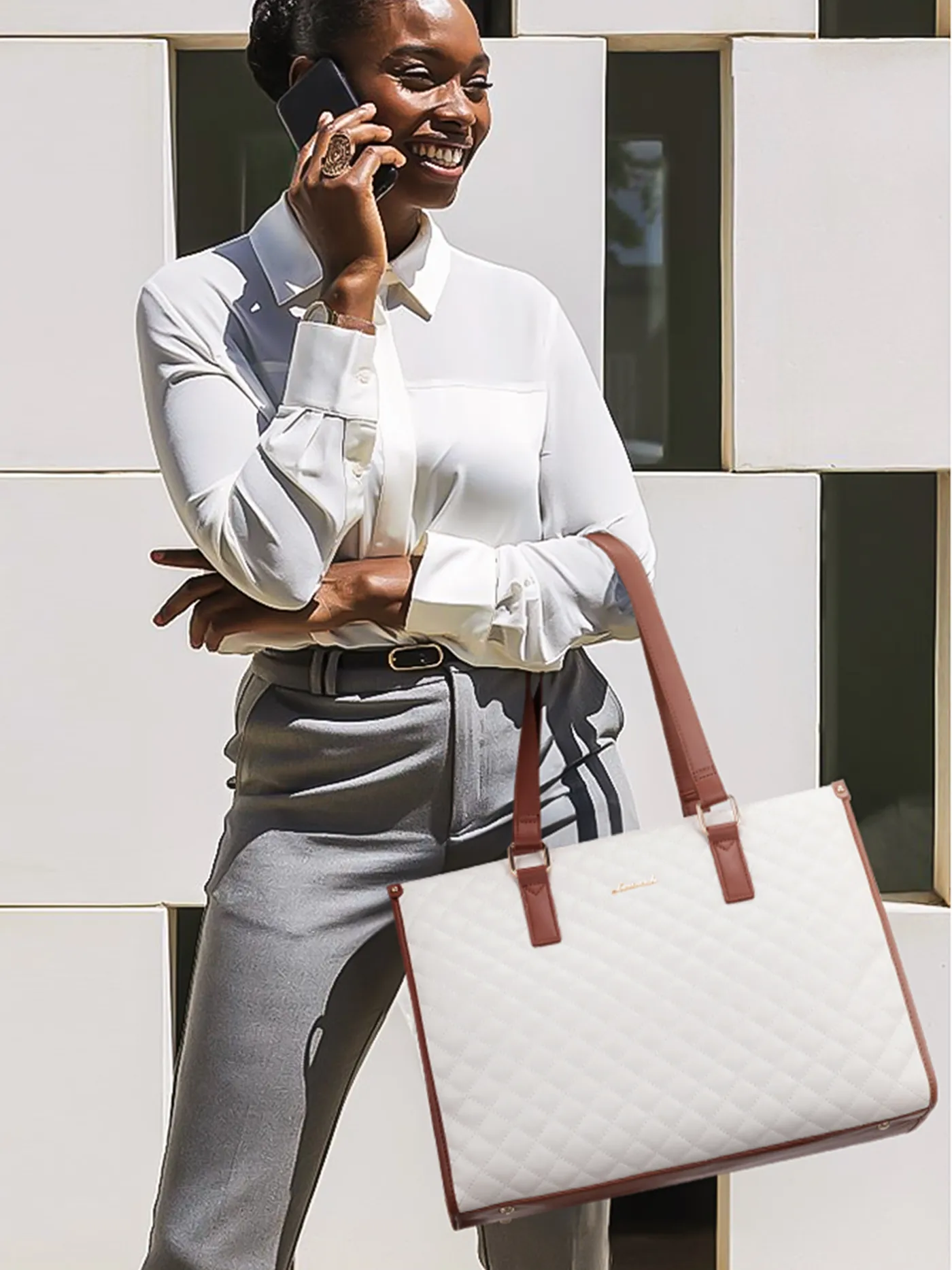 2Pcs Lunch Tote Shoulder Bag, 15.6" sold by LOVEVOOK product image thumbnail 2