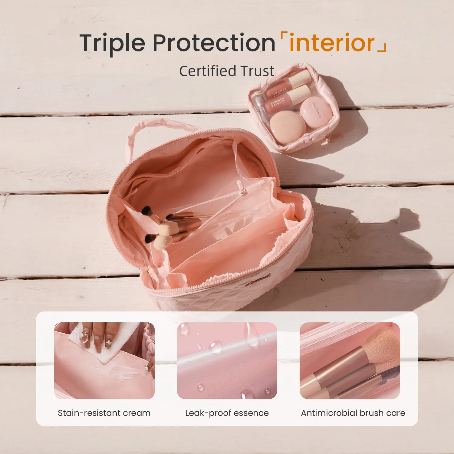 2Pcs Travel Makeup Bag sold by LOVEVOOK product image thumbnail 4