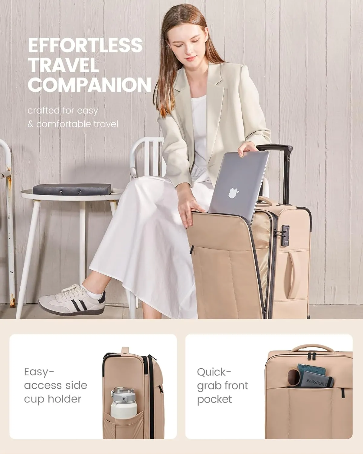 Spinner Carry On Luggage, 22"(US ONLY) sold by LOVEVOOK product image thumbnail 5