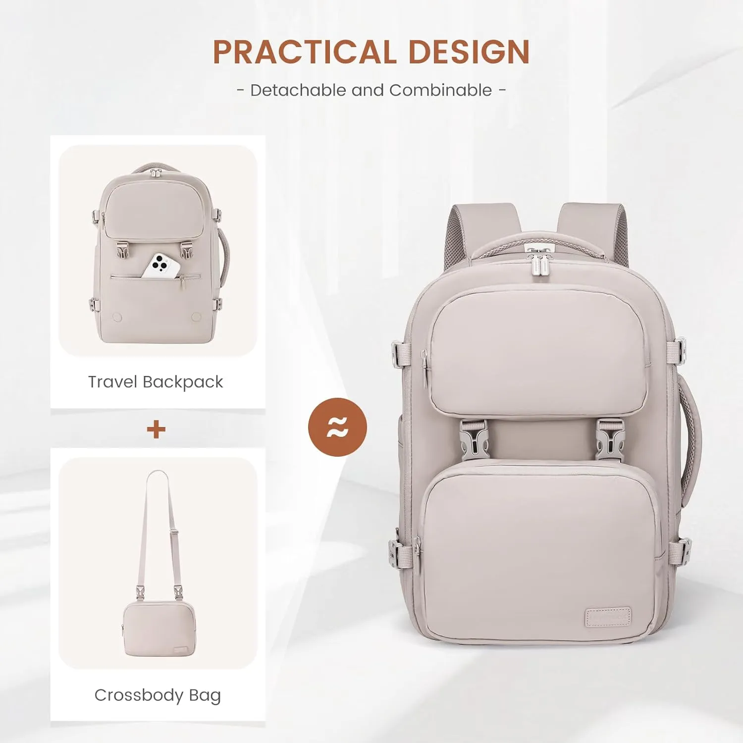 2Pcs Carry on Backpack, 40L 50L sold by LOVEVOOK product image thumbnail 3
