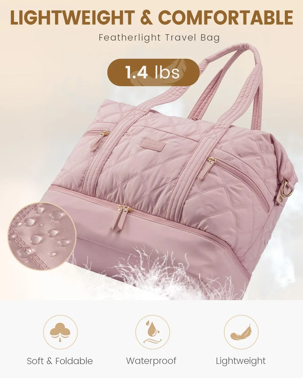 Lightweight Weekender Bag, 40L 56L sold by LOVEVOOK product image thumbnail 5