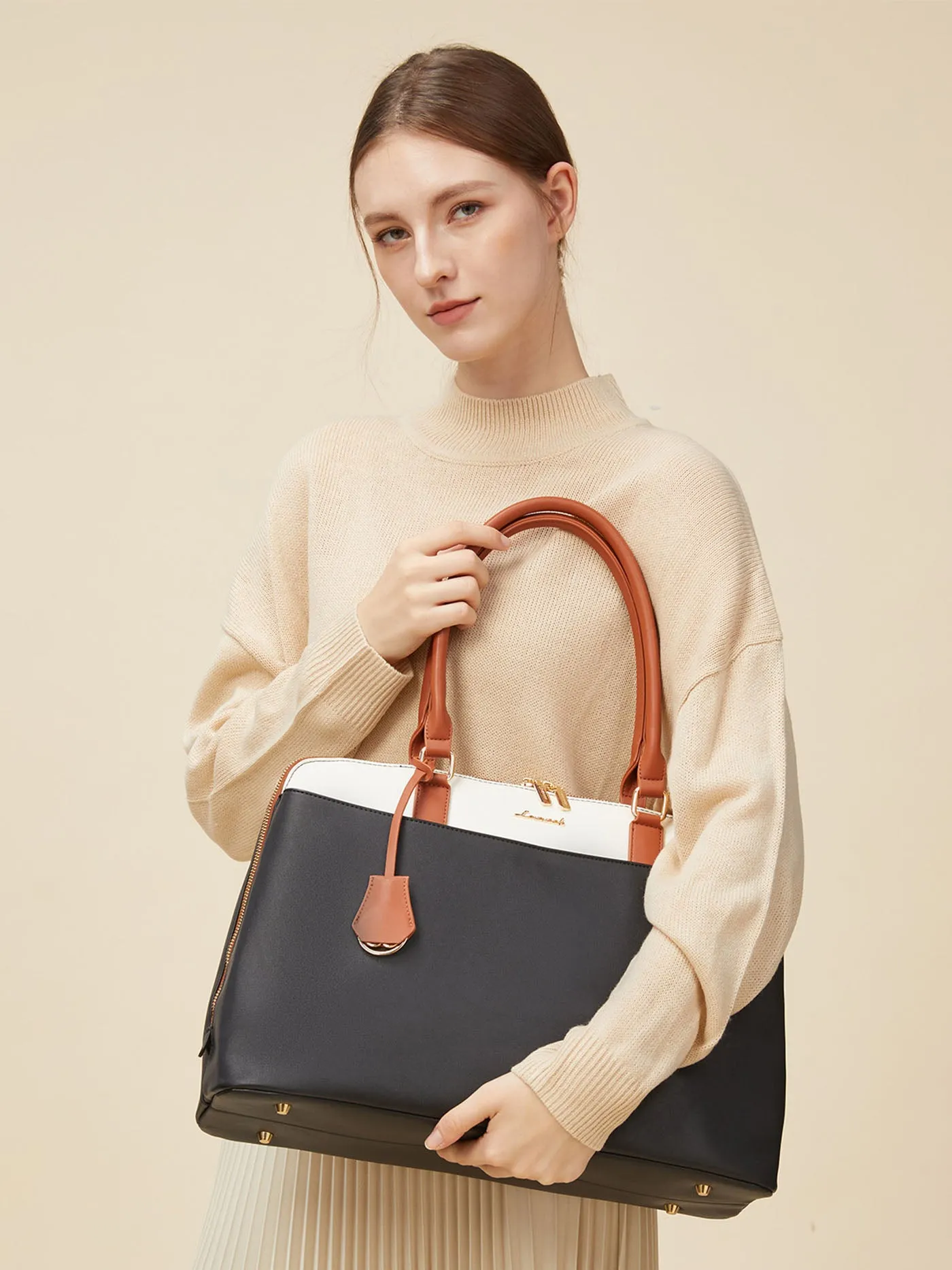 Stylish Laptop Tote Bag, 15.6" sold by LOVEVOOK product image thumbnail 2