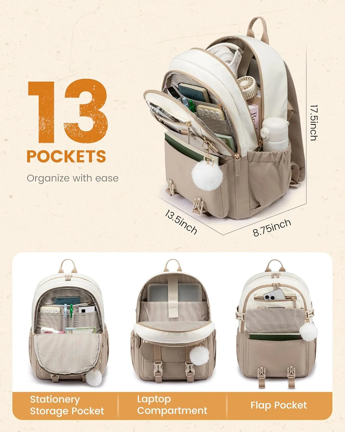 Cute School Backpack, 15.6", 4423 sold by LOVEVOOK product image thumbnail 3