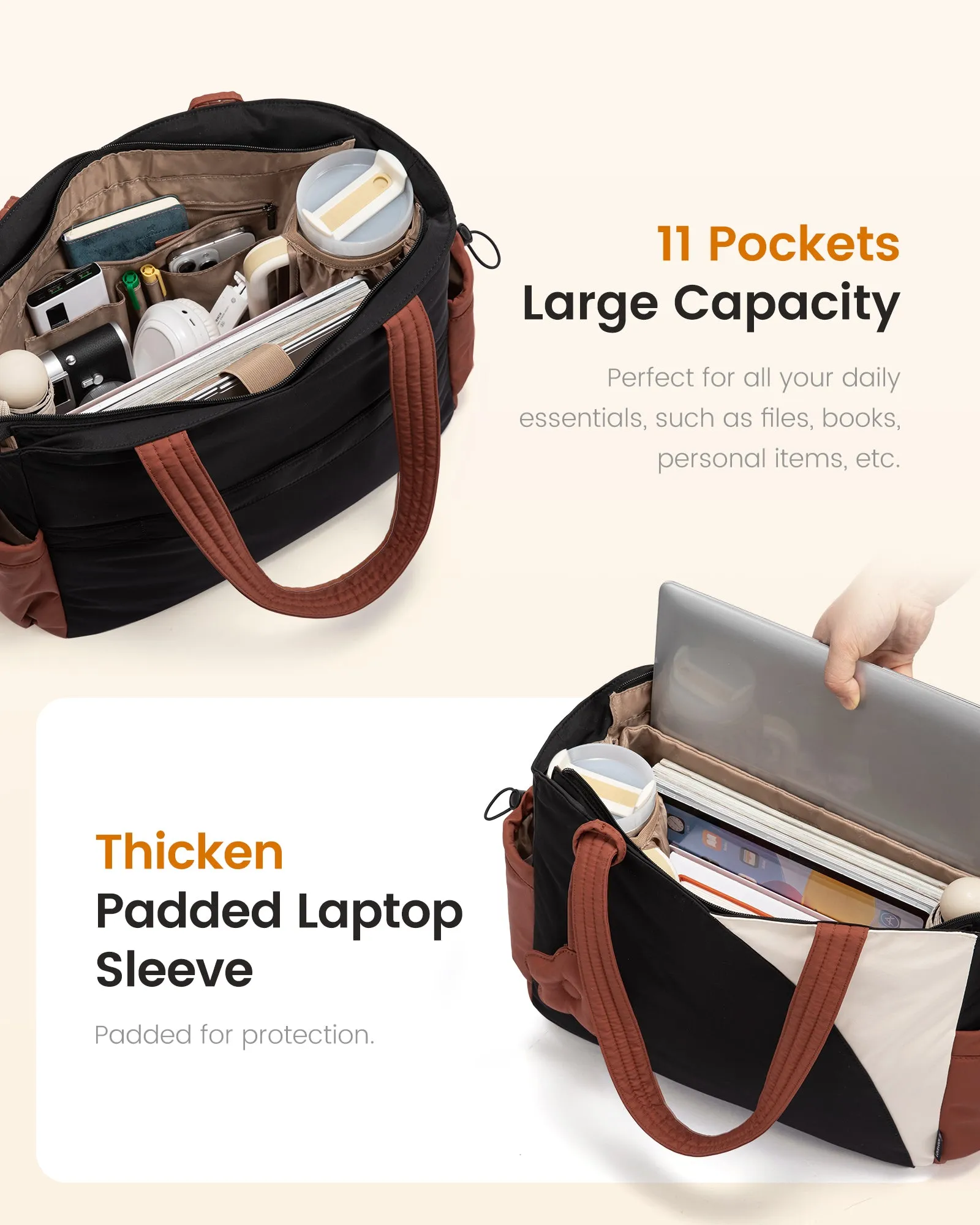 Puffer Work Bag, 15.6" 17.3" sold by LOVEVOOK product image thumbnail 3