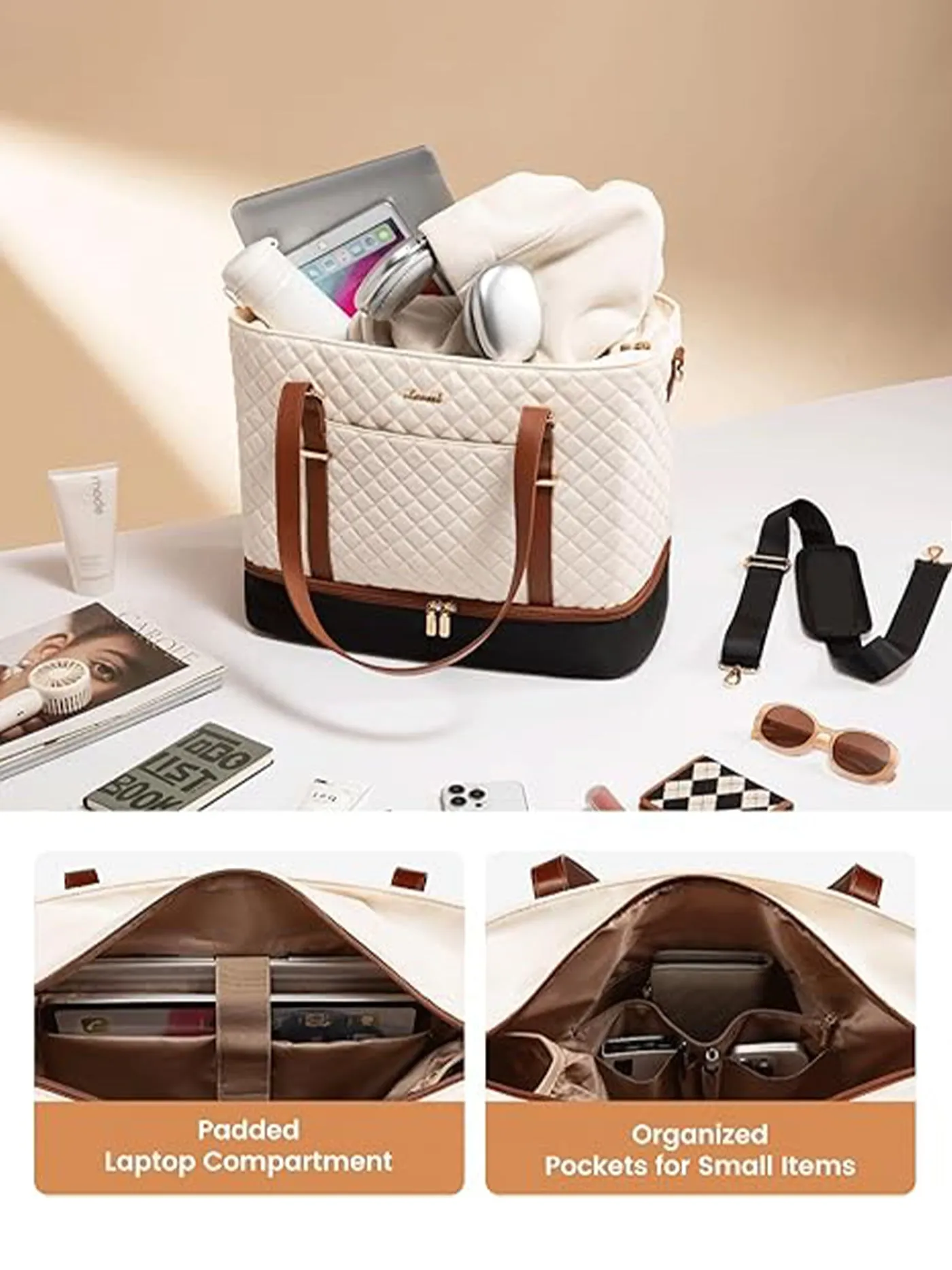 Tote Bag with Lunch Compartment, 15.6" 17.3" sold by LOVEVOOK product image thumbnail 4