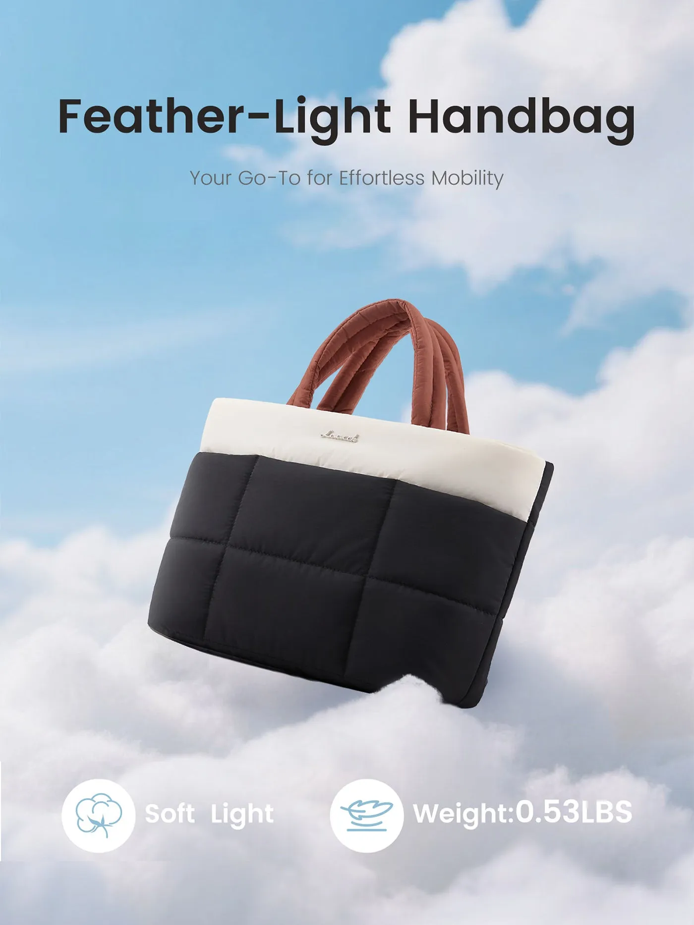 Puffer Tote Bags 11.8" 12.8" sold by LOVEVOOK product image thumbnail 4