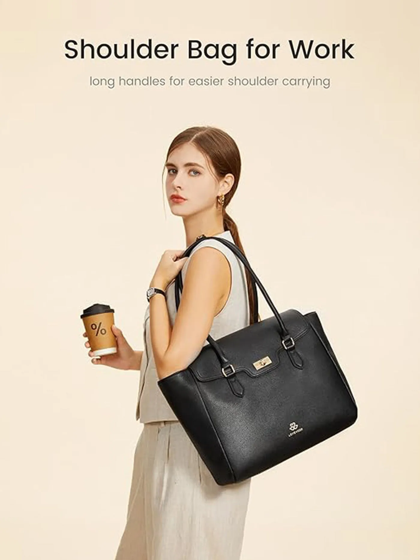 Laptop Leather Bag 15.6" 17" sold by LOVEVOOK product image thumbnail 2
