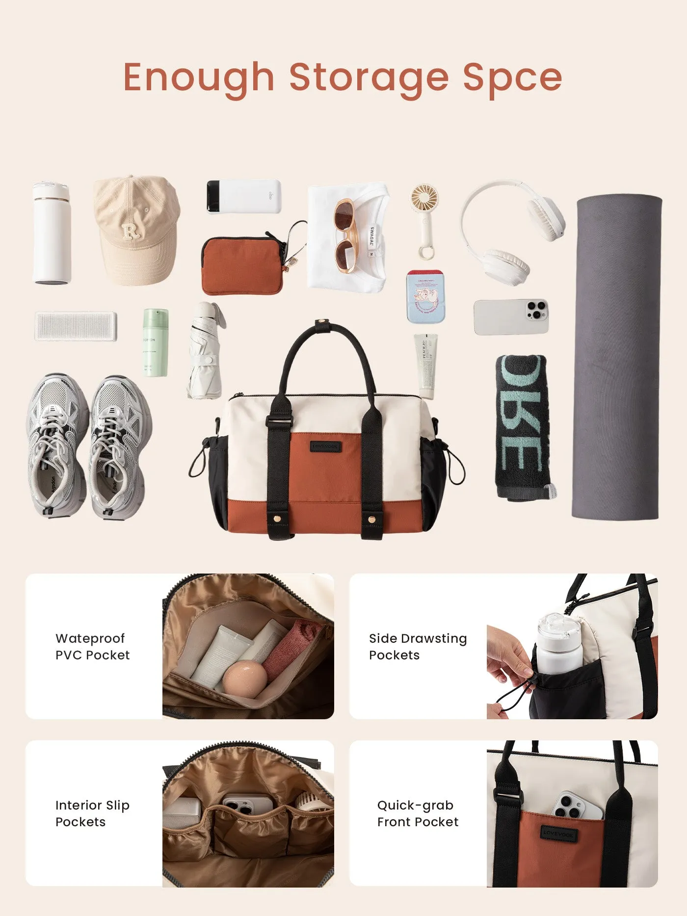 Mini Gym Bag sold by LOVEVOOK product image thumbnail 3