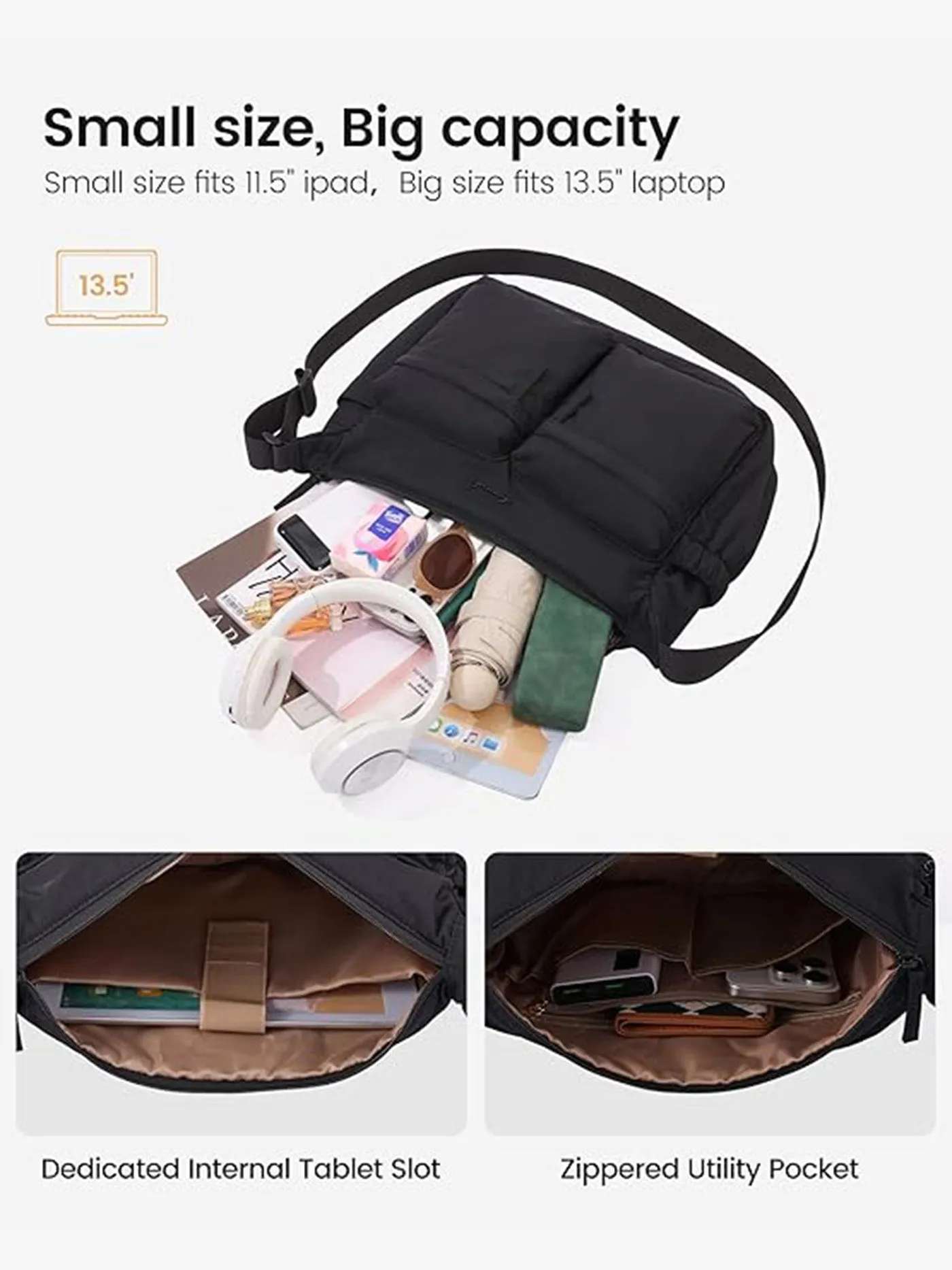 Puffy Crossbody Bags 11.5" 13.5"(US ONLY) sold by LOVEVOOK product image thumbnail 3