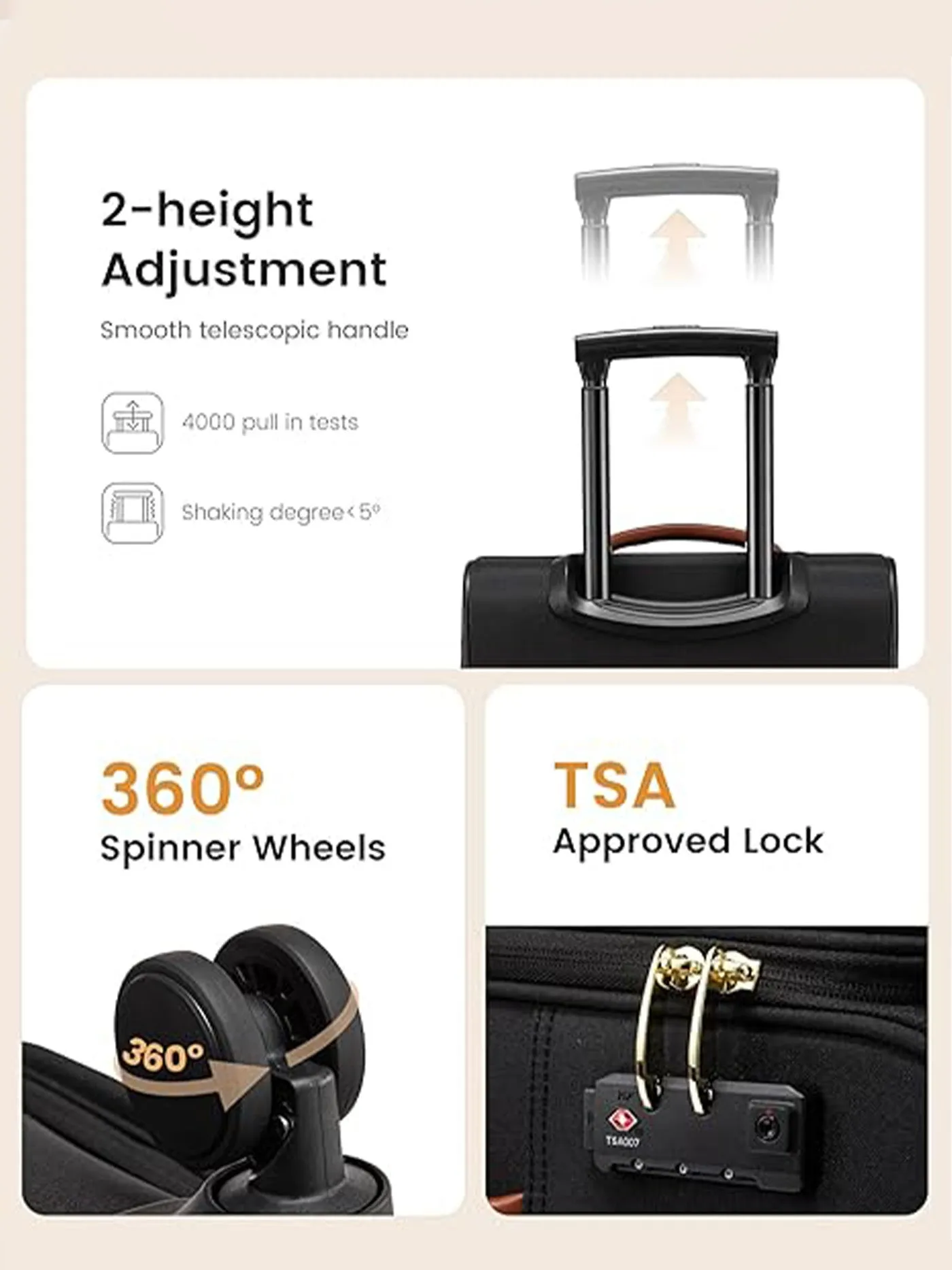 Carry on Luggage 22 Inch(ONLY US ) sold by LOVEVOOK product image thumbnail 5