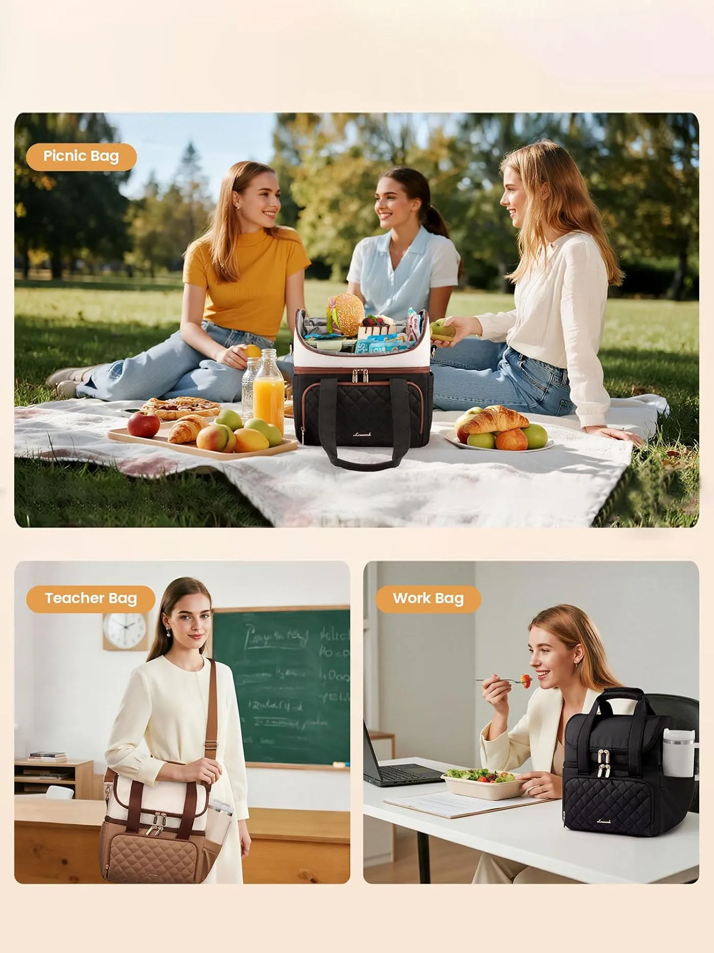 Insulated Lunch Bag 15L/24L sold by LOVEVOOK product image thumbnail 3