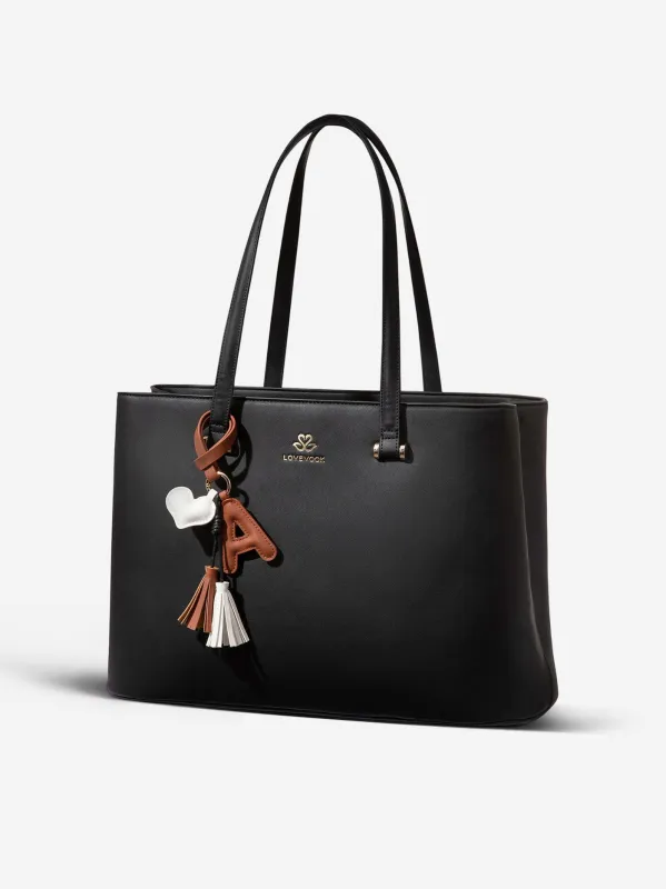 Leather Charm Laptop Tote Bag sold by LOVEVOOK