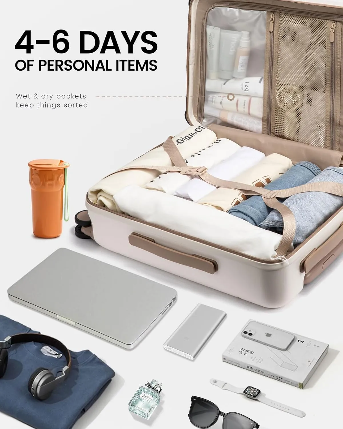 Carry On Suitcases with Wheels, 20"(US Only) sold by LOVEVOOK product image thumbnail 4