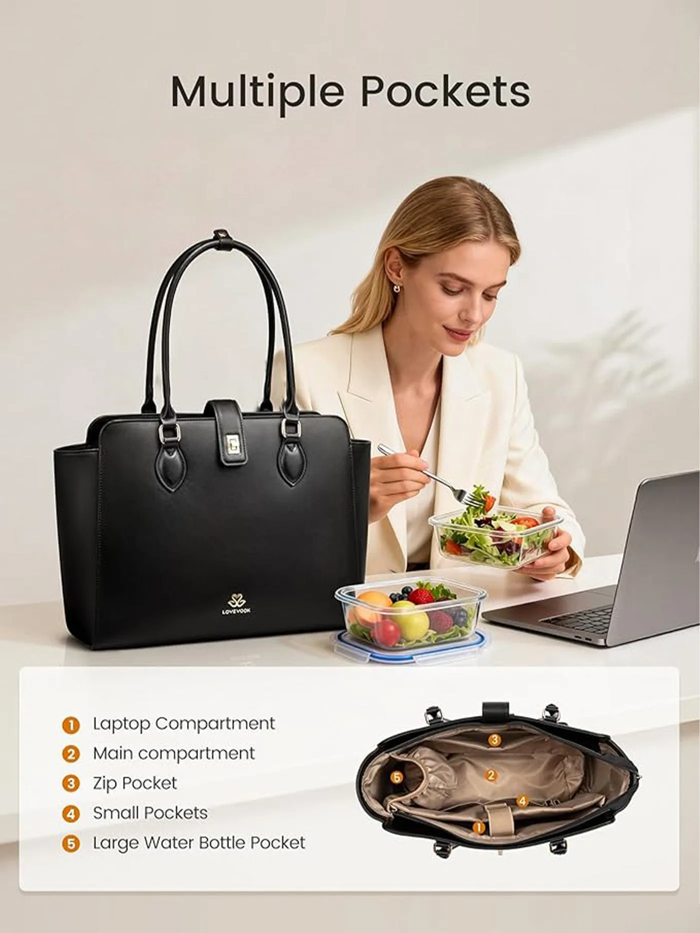 Insulated Lunch Bag sold by LOVEVOOK product image thumbnail 3