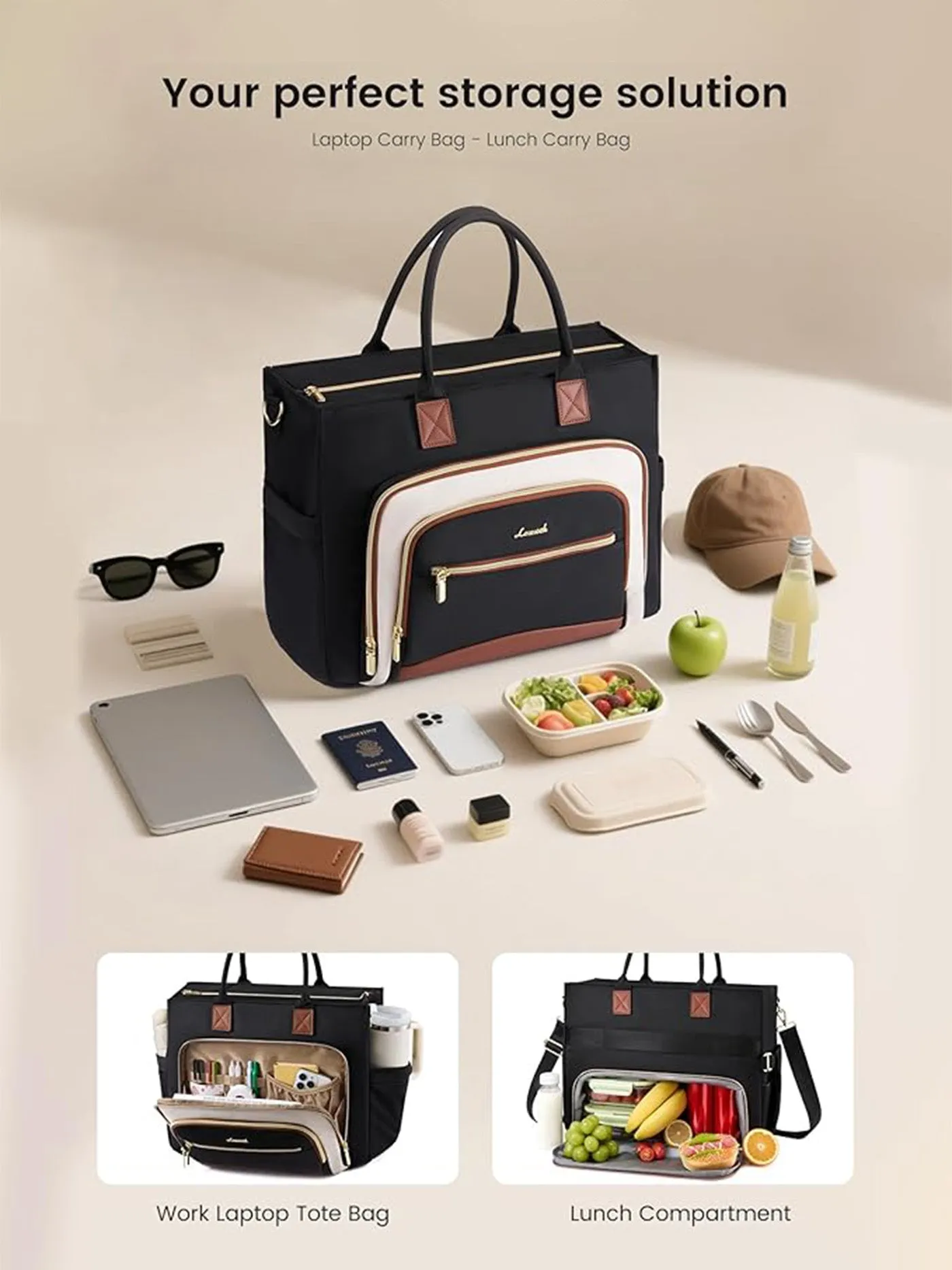 Insulated Lunch Bag 15.6" 17.3" sold by LOVEVOOK product image thumbnail 3